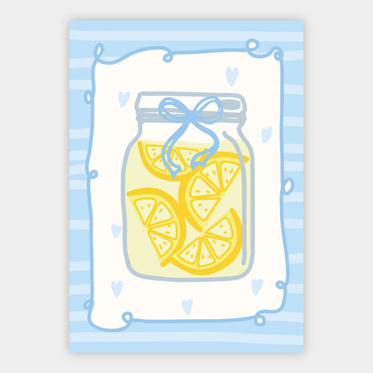 Limonadenglas mit Zitronen Poster – Freisteller