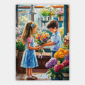 Kinder im Blumenladen Poster – Freisteller