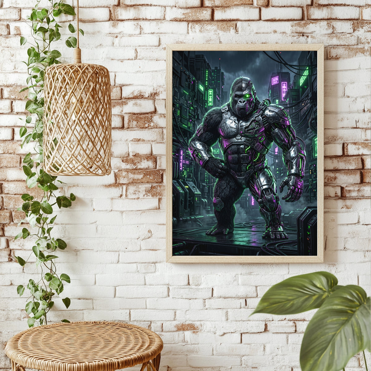 Cyber-Gorilla Poster – Raumansicht 1