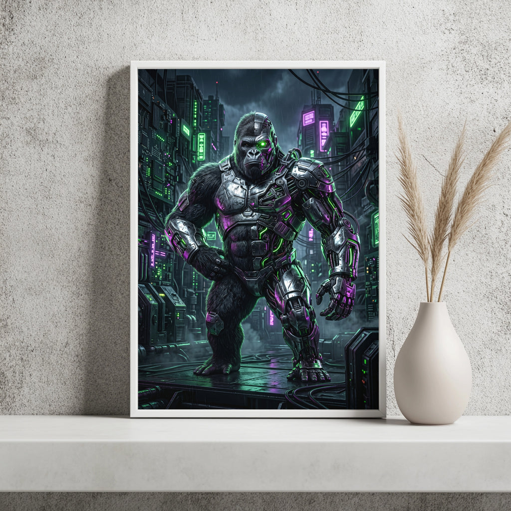 Cyber-Gorilla Poster – Raumansicht 2