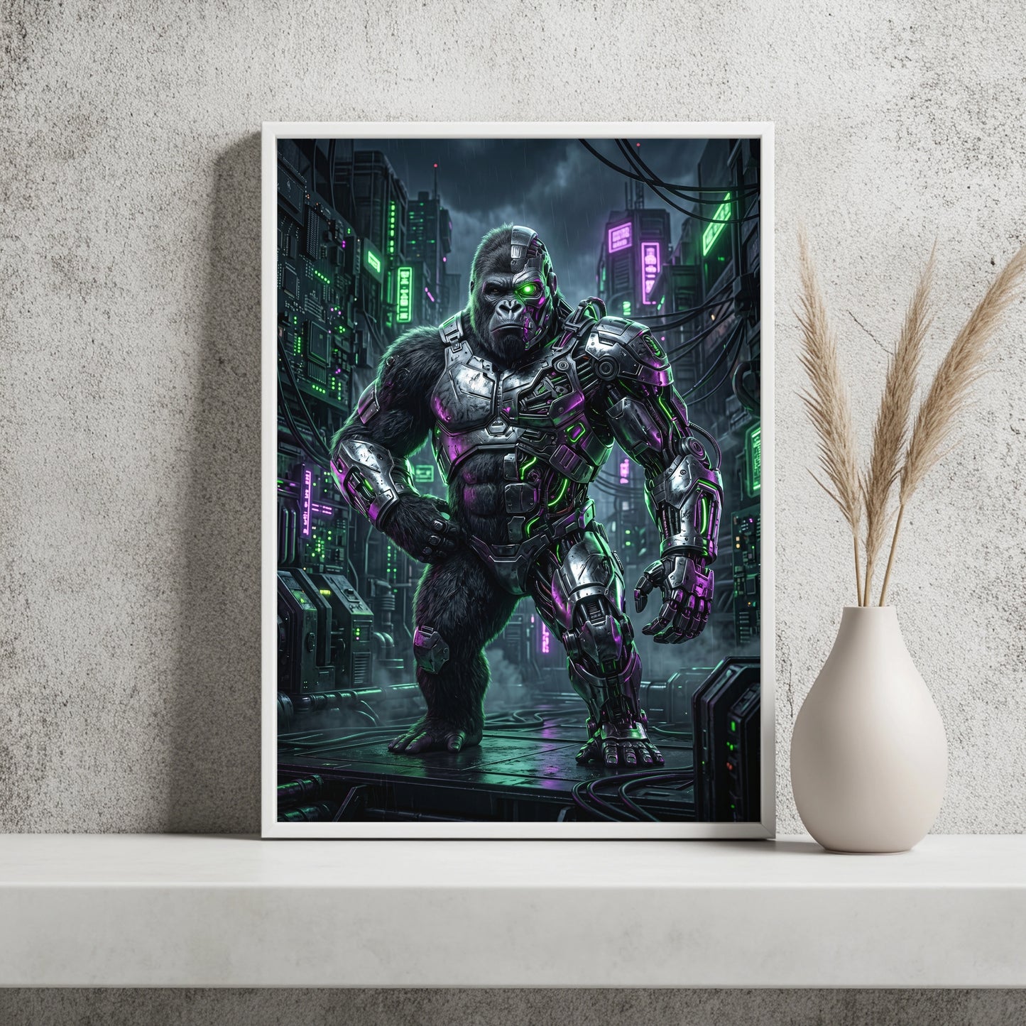 Cyber-Gorilla Poster – Raumansicht 2