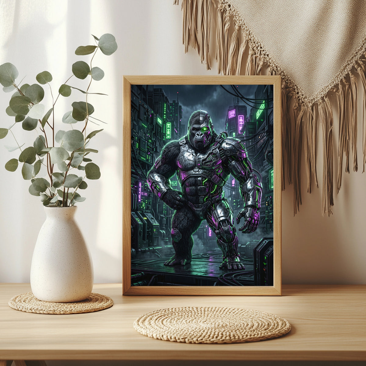 Cyber-Gorilla Poster – Raumansicht 3