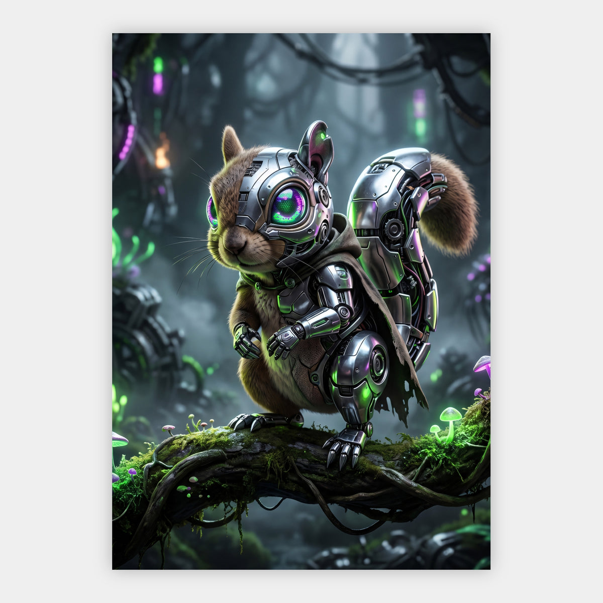 Cyber-Eichhörnchen Poster – Freisteller