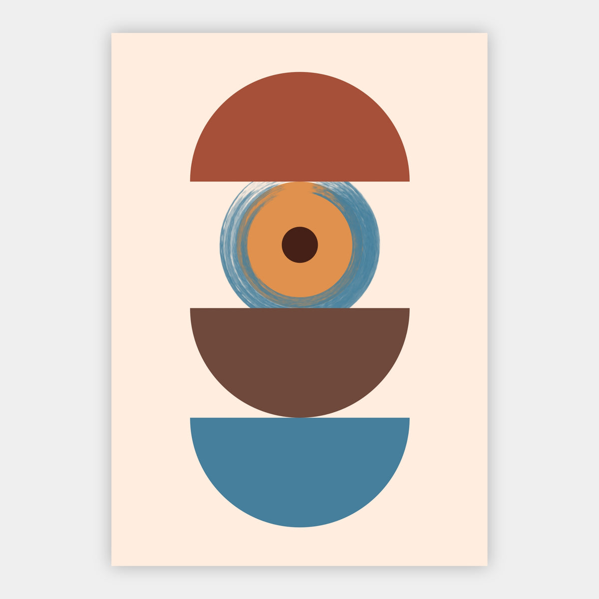 Geometrische Formen mit Kreis Poster – Freisteller