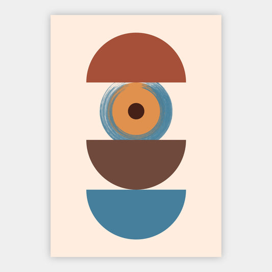 Geometrische Formen mit Kreis Poster – Freisteller