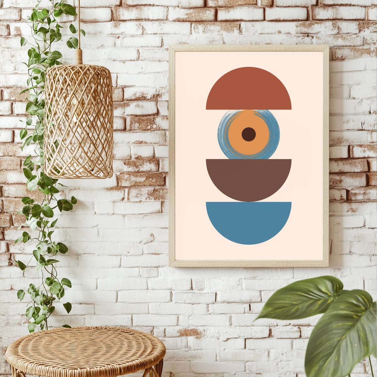 Geometrische Formen mit Kreis Poster – Raumansicht 1