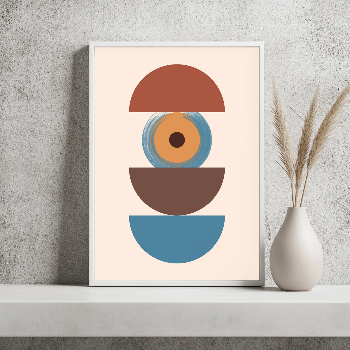 Geometrische Formen mit Kreis Poster – Raumansicht 2