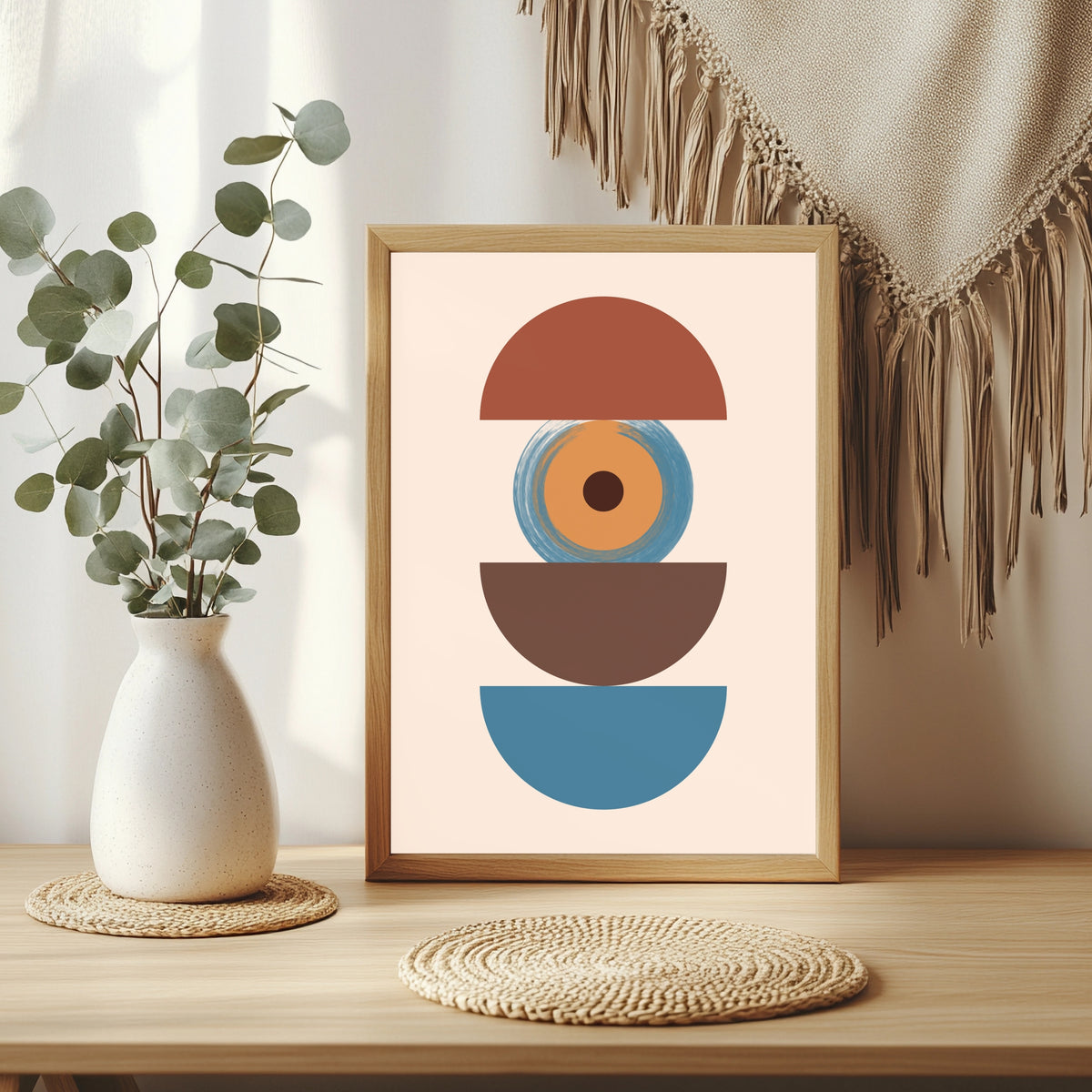 Geometrische Formen mit Kreis Poster – Raumansicht 3