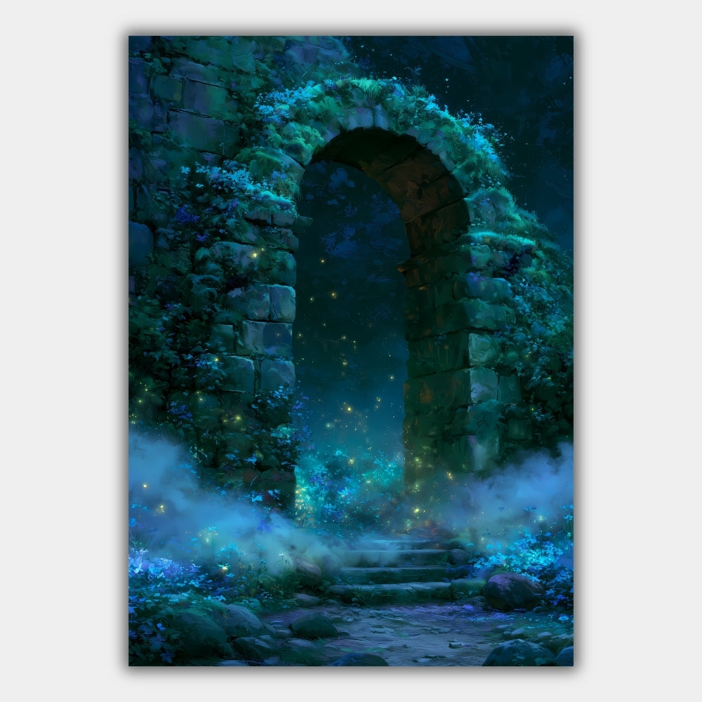 Steinbogen Wald Fantasy Mystisch Poster – Produktansicht 1
