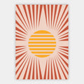 Grafische Sonne mit Strahlen Poster – Freisteller