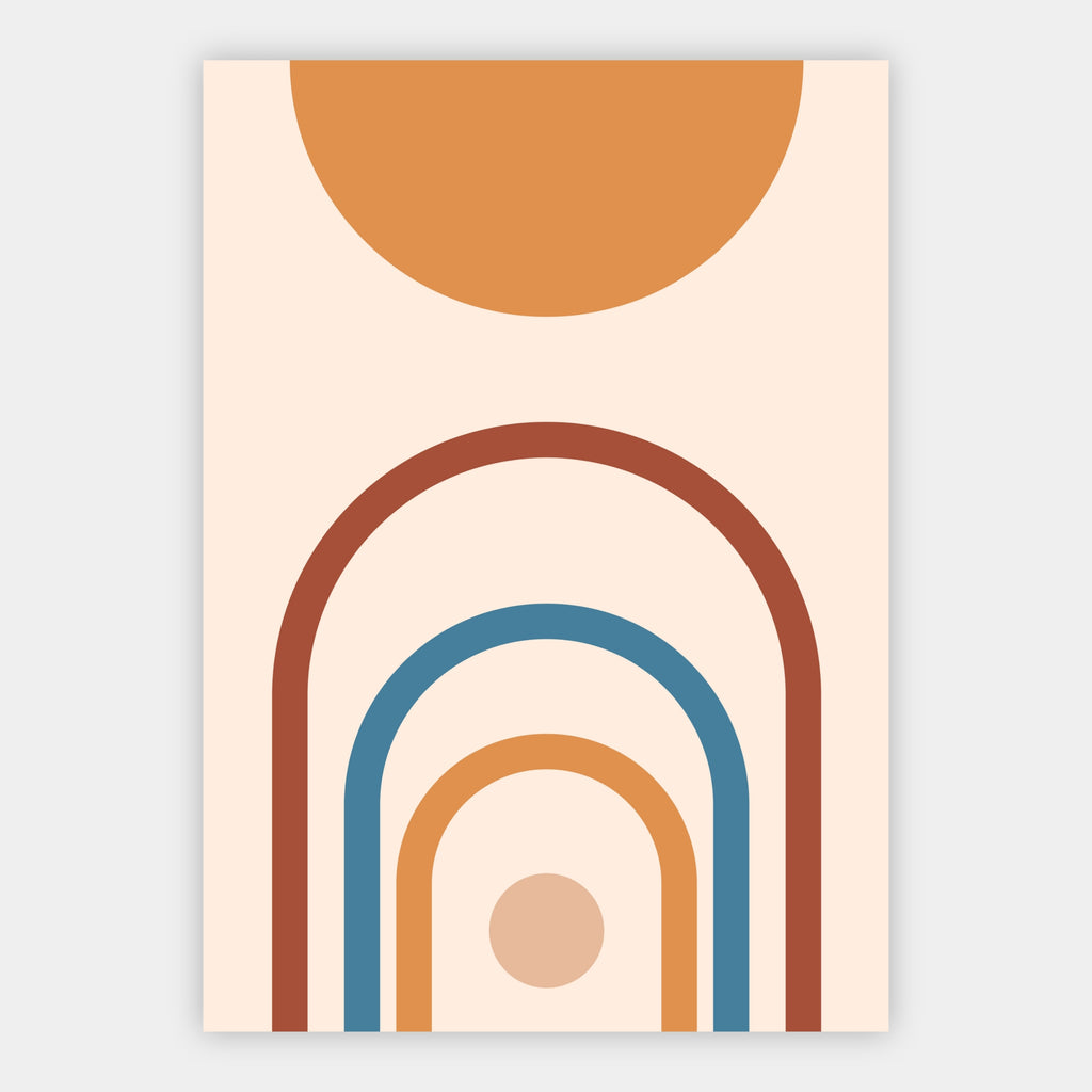 Boho-Bogen mit Kreisen Poster – Freisteller