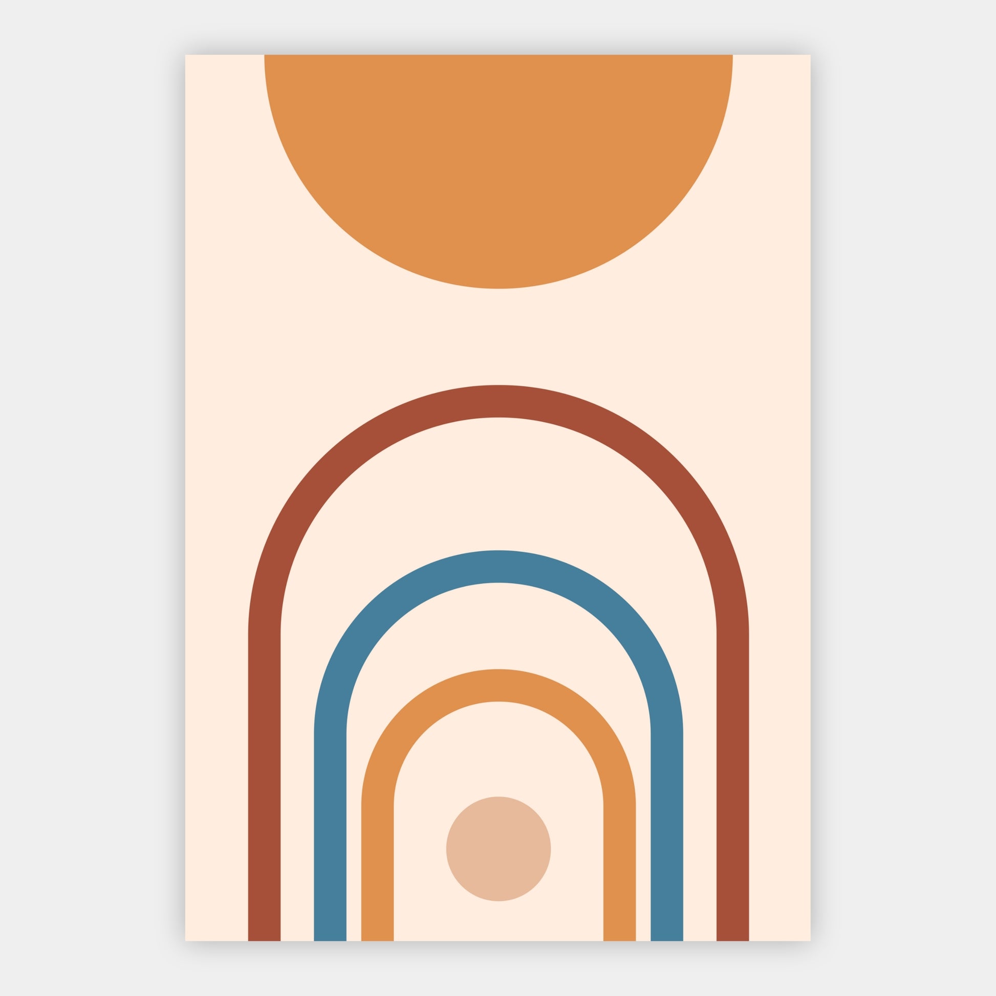 Boho-Bogen mit Kreisen Poster – Freisteller