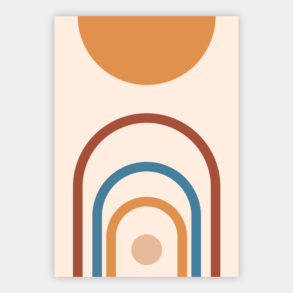 Boho-Bogen mit Kreisen Poster – Freisteller