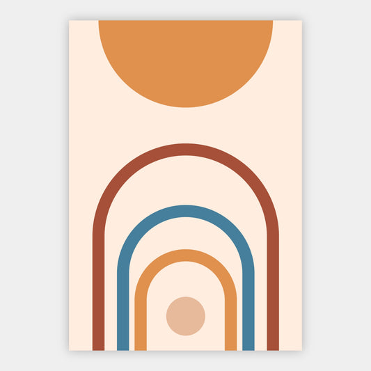 Boho-Bogen mit Kreisen Poster – Freisteller