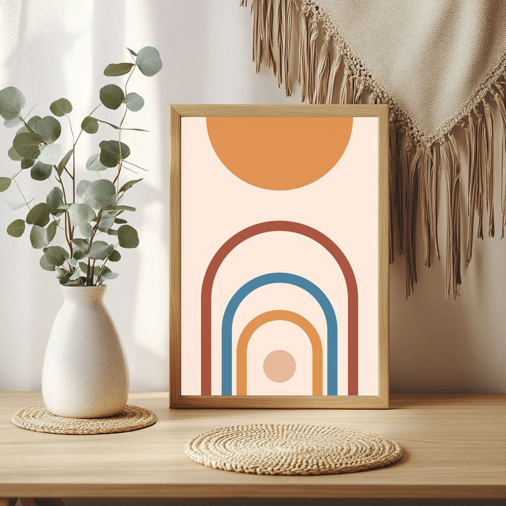 Boho-Bogen mit Kreisen Poster – Raumansicht 3