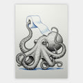 Oktopus mit Toilettenpapier Poster – Freisteller