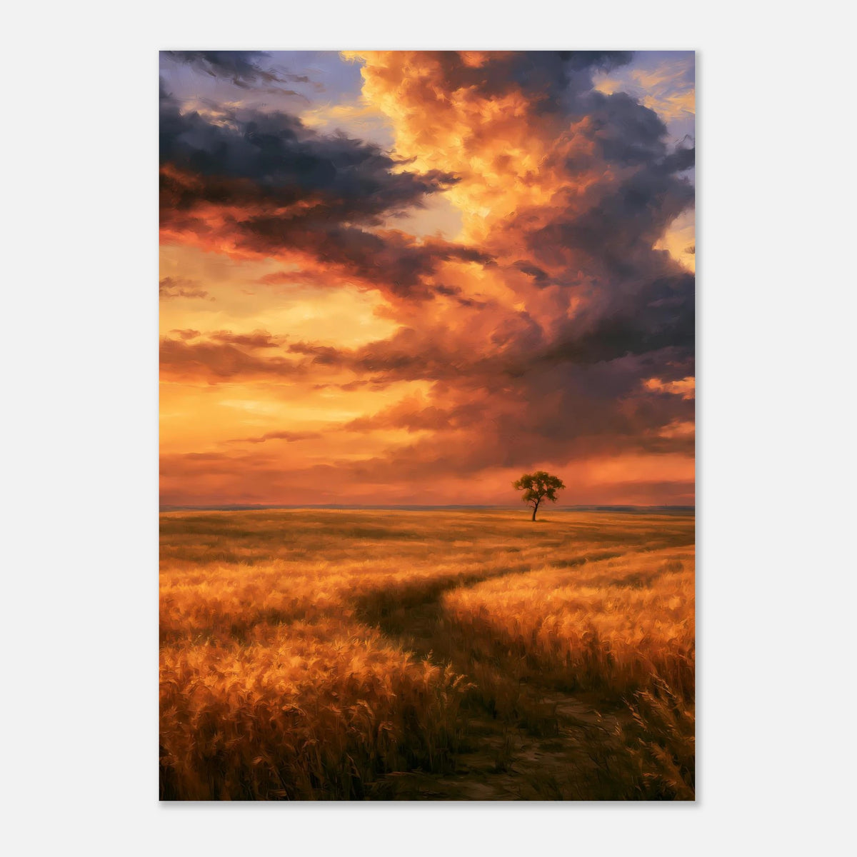 Weizenfeld im Sonnenuntergang Poster – Produktansicht 4