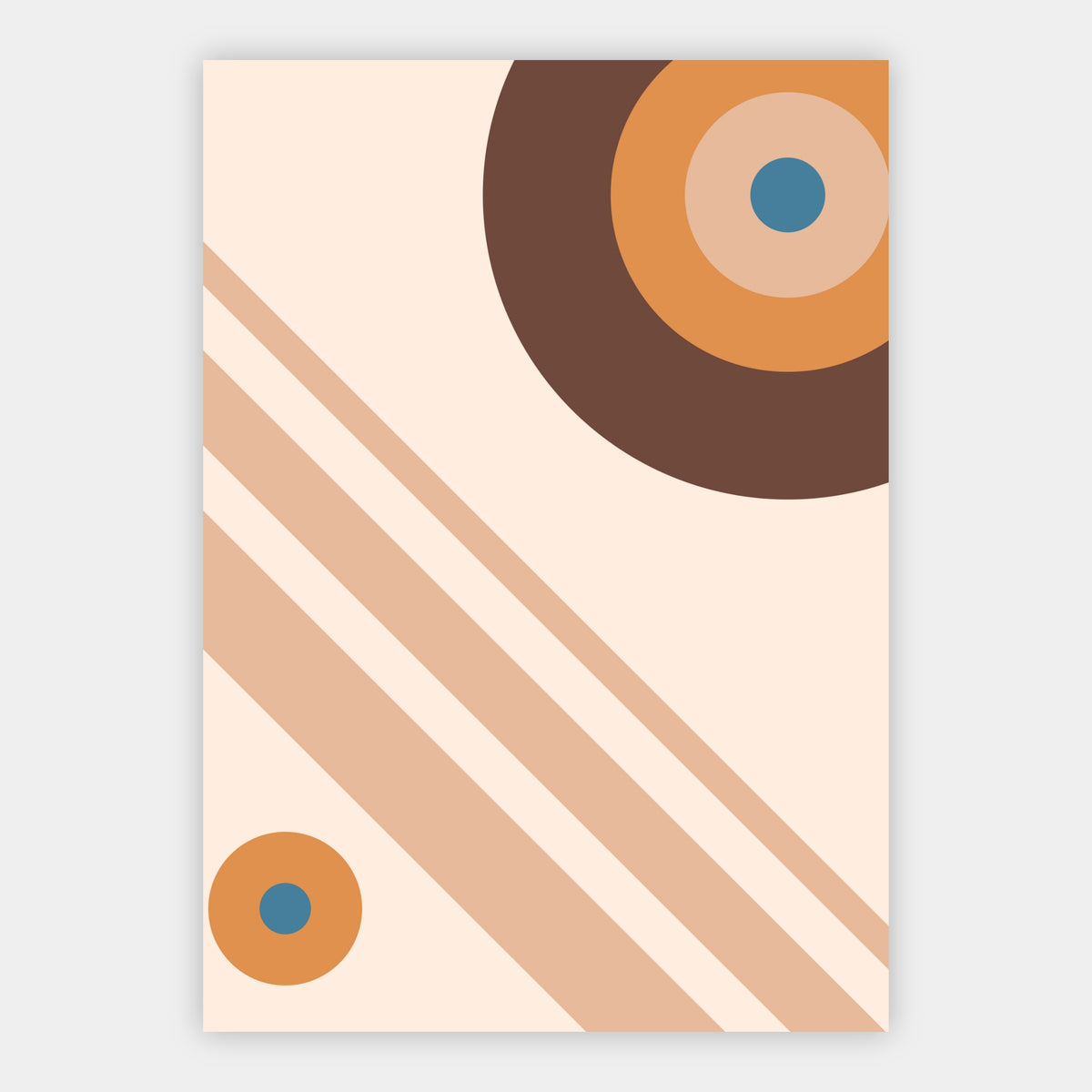 Abstrakte Kreise und Linien Poster – Freisteller