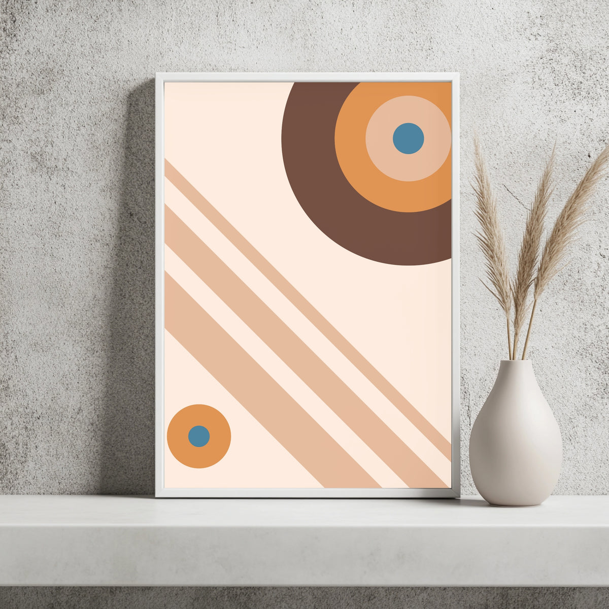 Abstrakte Kreise und Linien Poster – Raumansicht 2