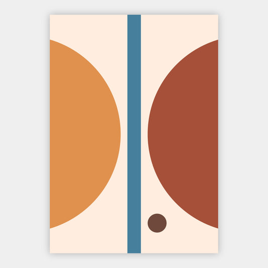 Geteilte Kreise in Orange und Braun Poster – Freisteller