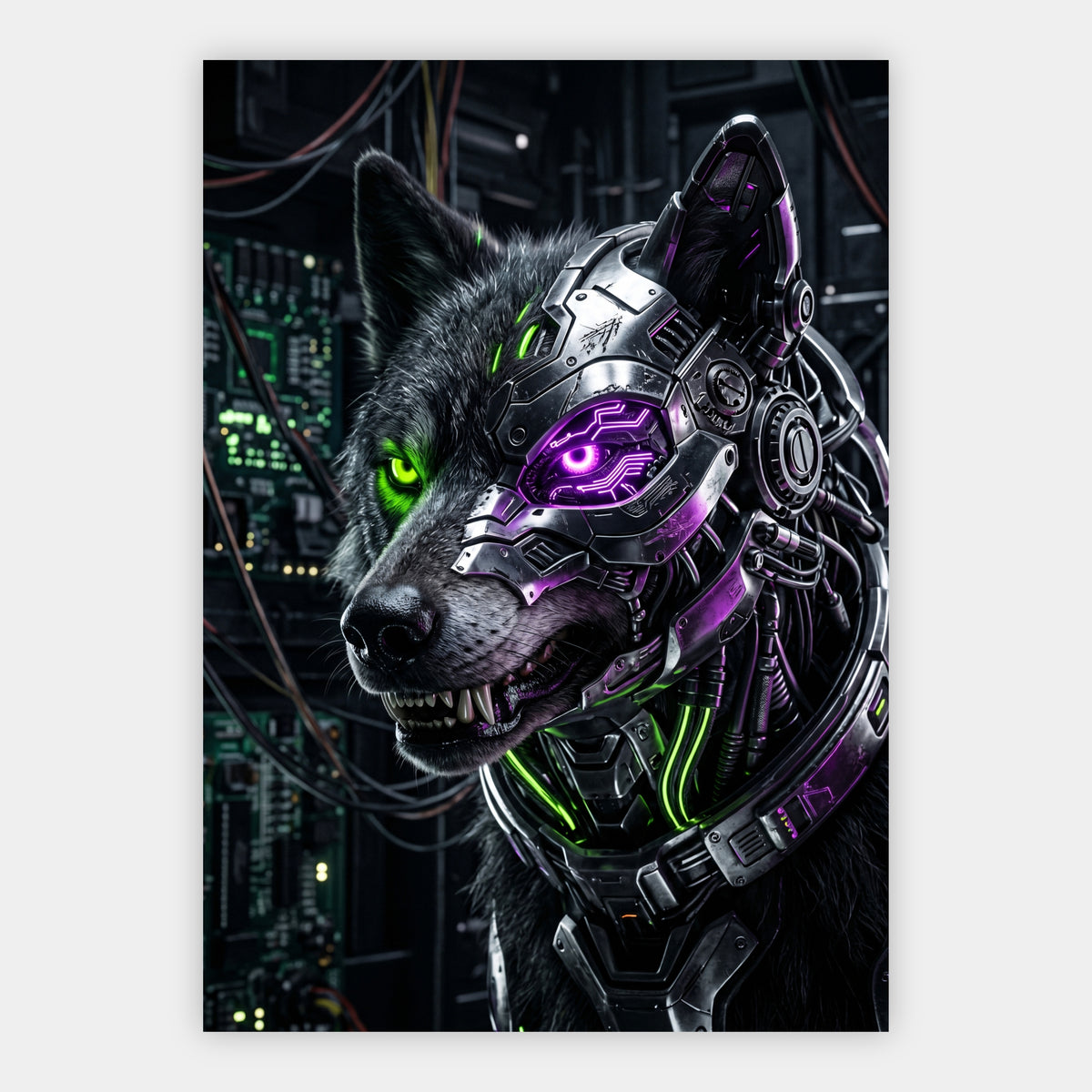 Cyber-Pferd Poster – Freisteller