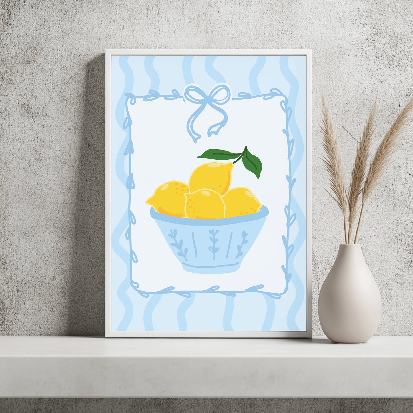 Schale mit Zitronen Poster – Raumansicht 2