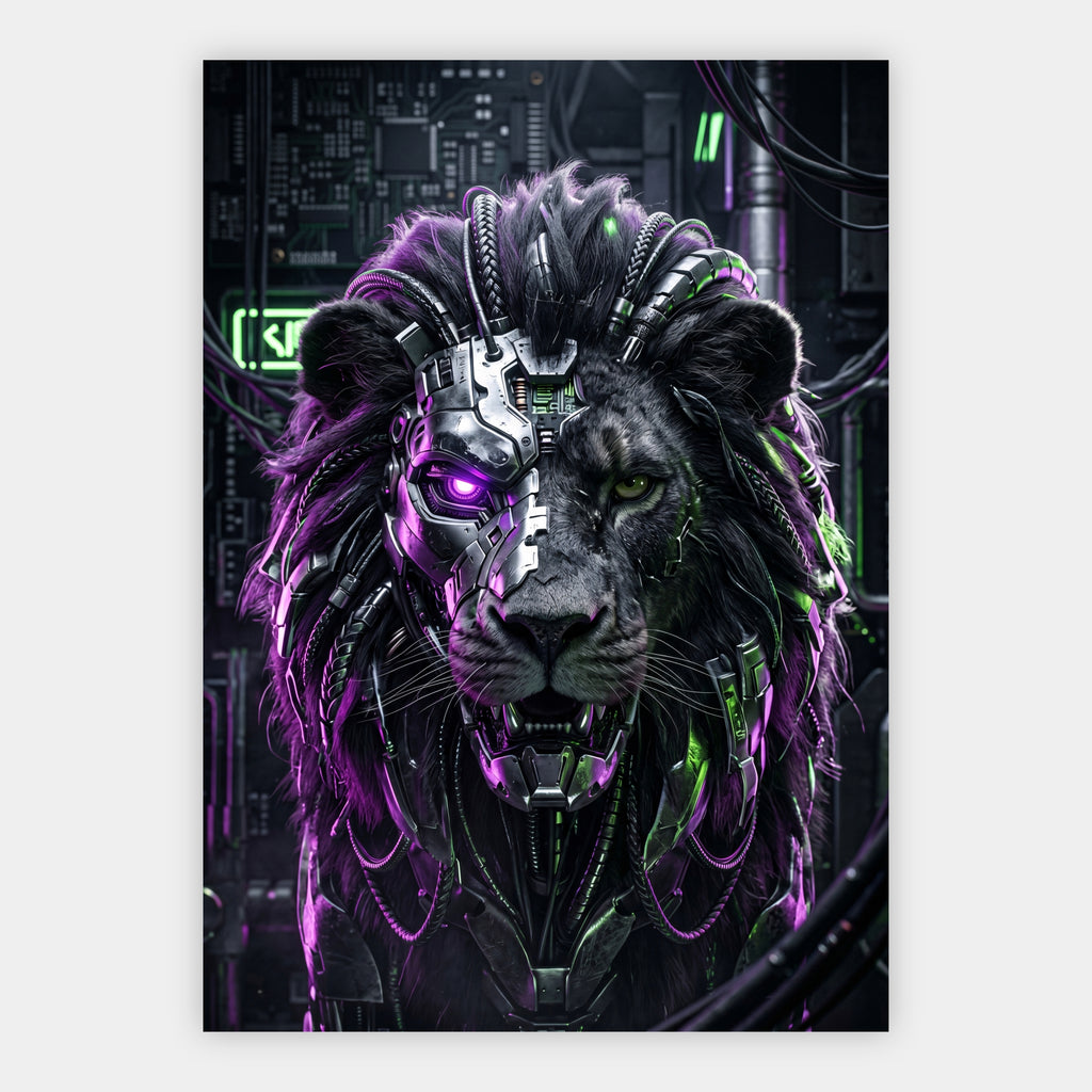 Cyber-Löwe Poster – Freisteller
