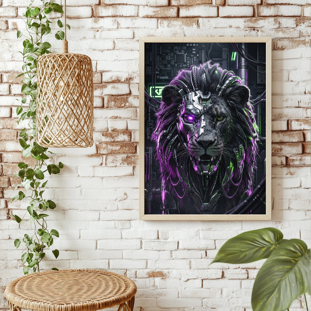 Cyber-Löwe Poster – Raumansicht 1