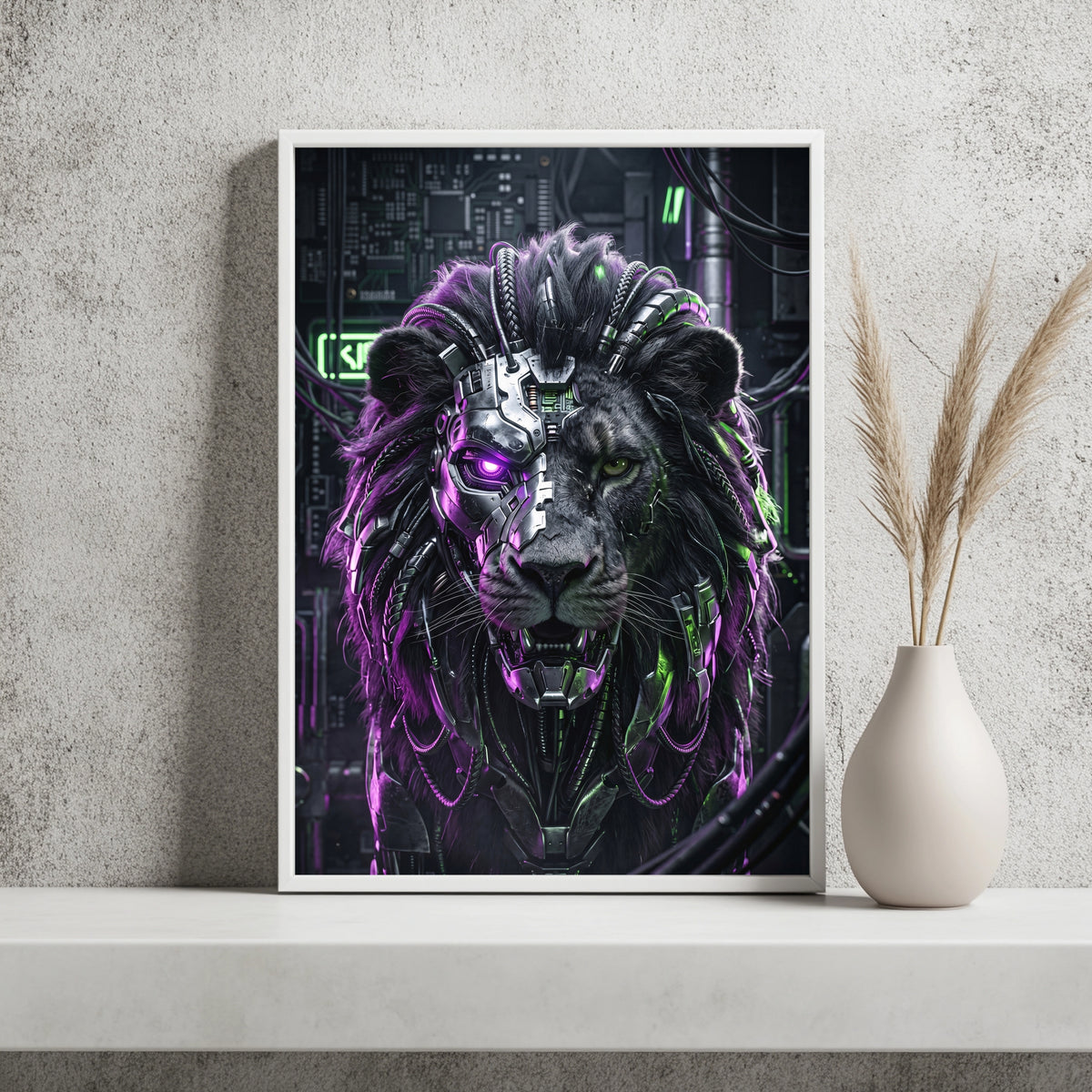 Cyber-Löwe Poster – Raumansicht 2