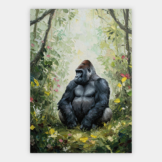 Gorilla im grünen Wald Poster – Freisteller