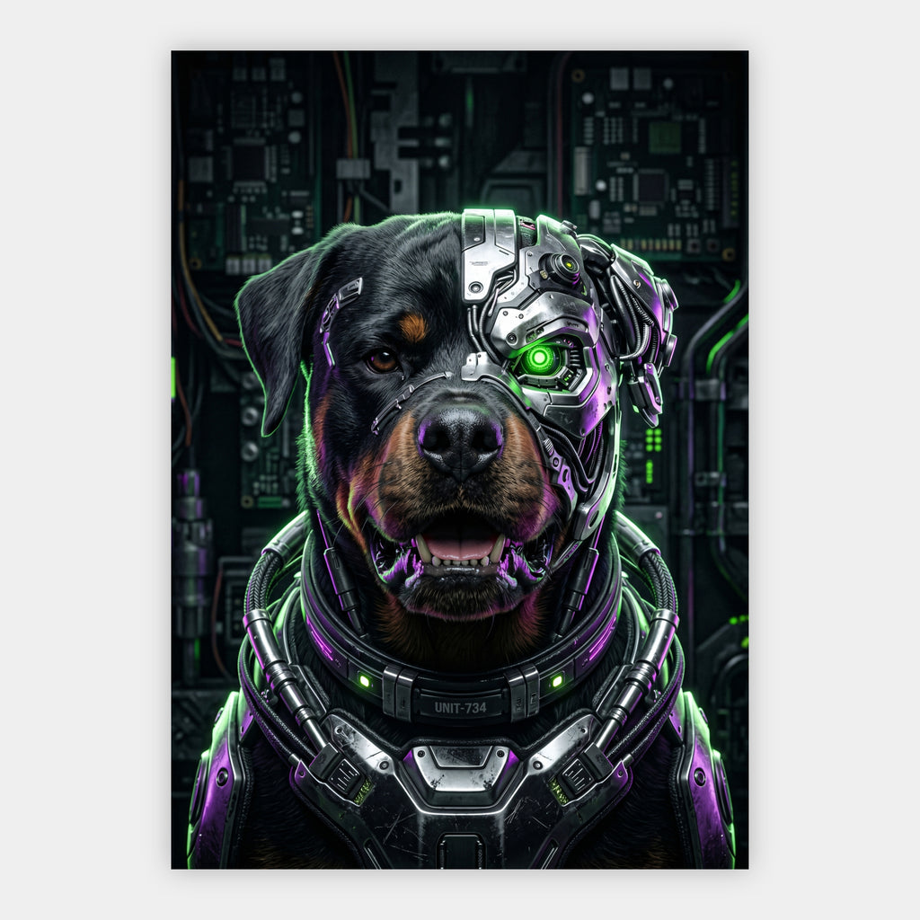 Cyber-Rottweiler Poster – Freisteller