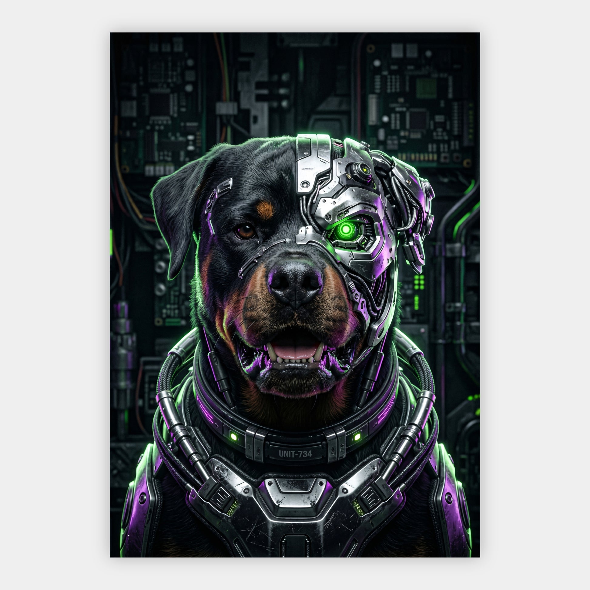 Cyber-Rottweiler Poster – Freisteller