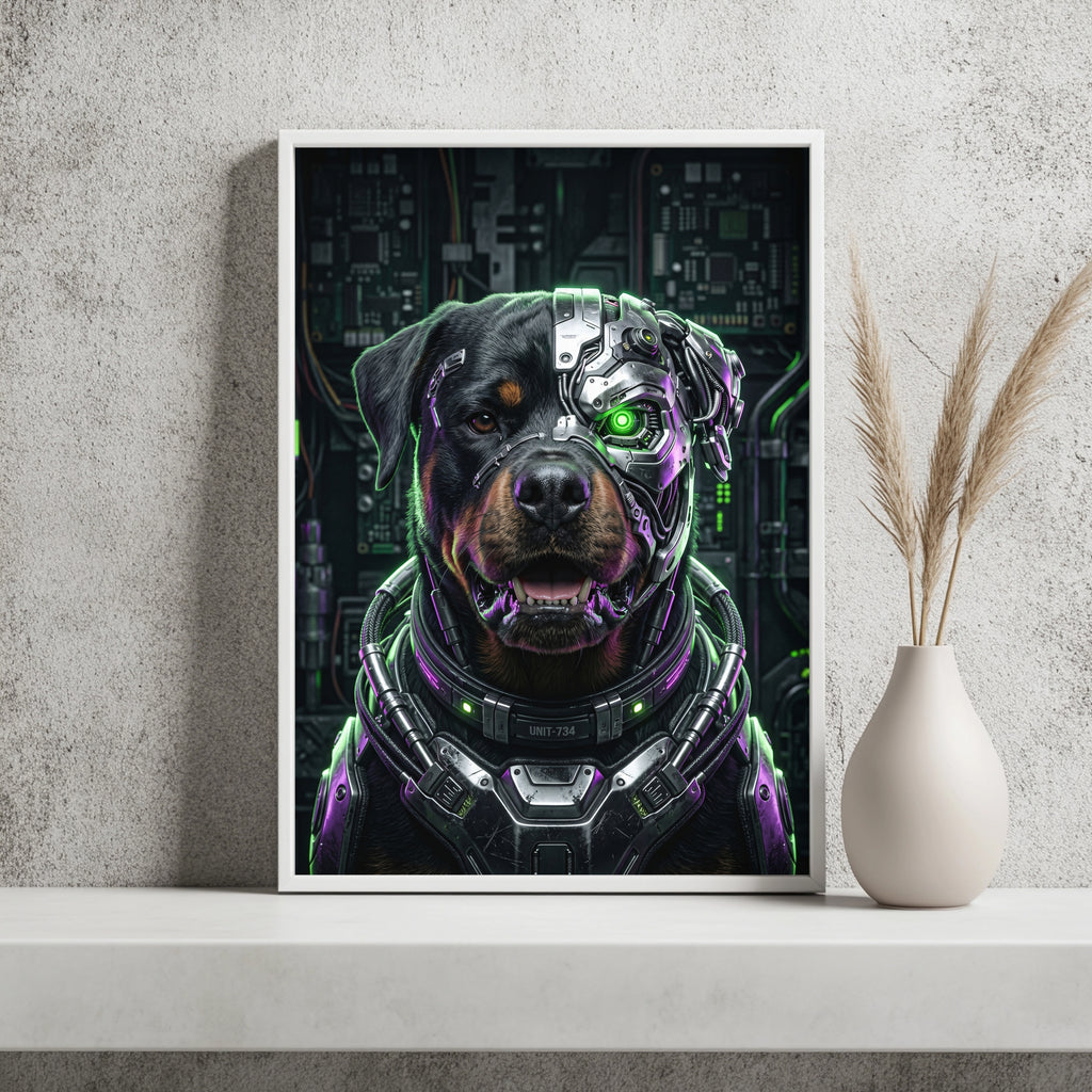 Cyber-Rottweiler Poster – Raumansicht 2