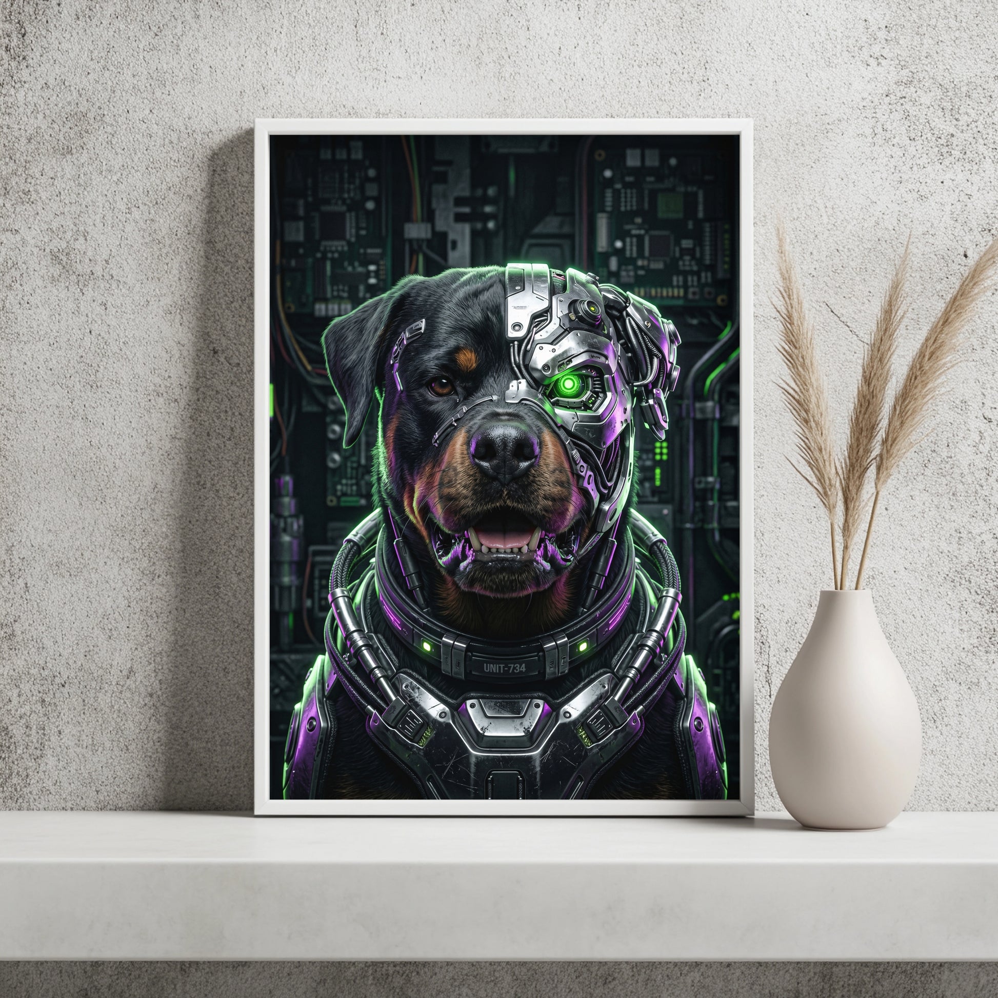 Cyber-Rottweiler Poster – Raumansicht 2