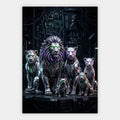 Cyber-Tiere als Gruppe Poster – Freisteller
