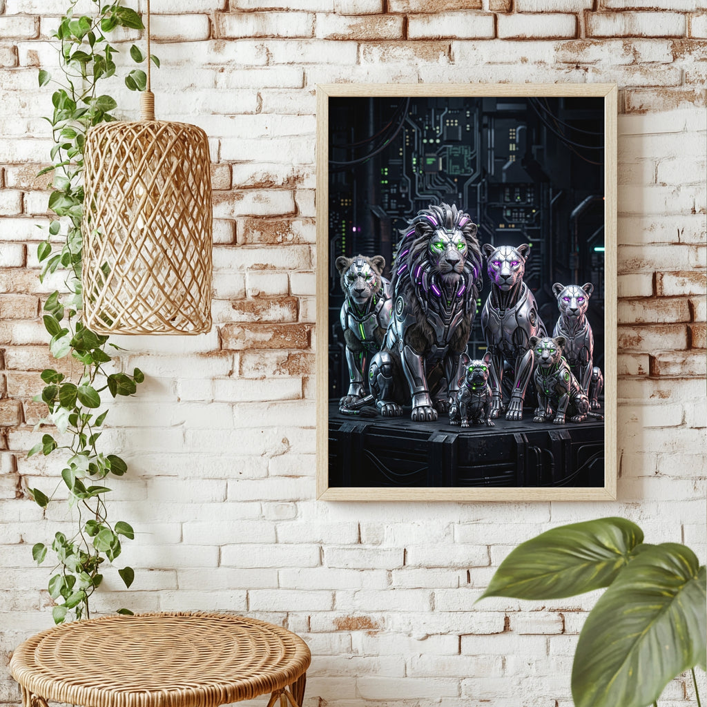 Cyber-Tiere als Gruppe Poster – Raumansicht 1