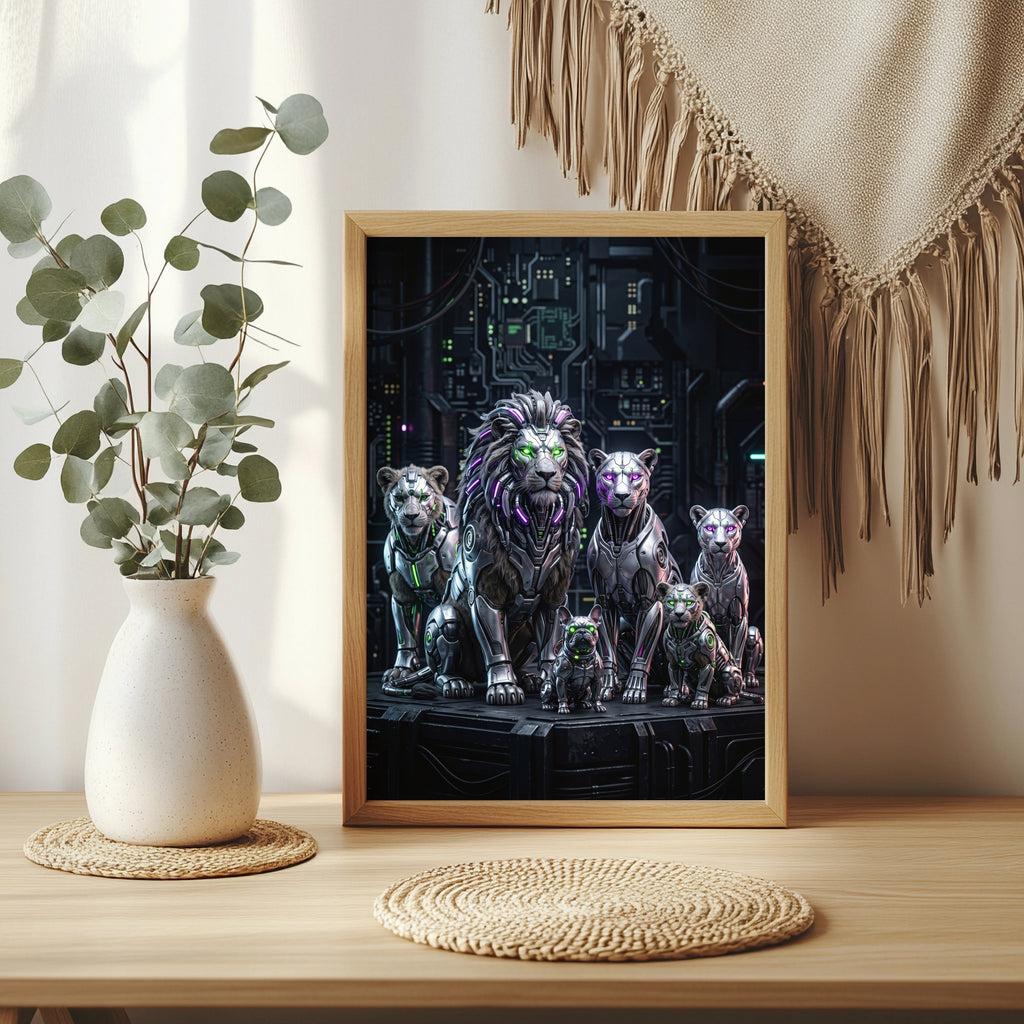 Cyber-Tiere als Gruppe Poster – Raumansicht 3