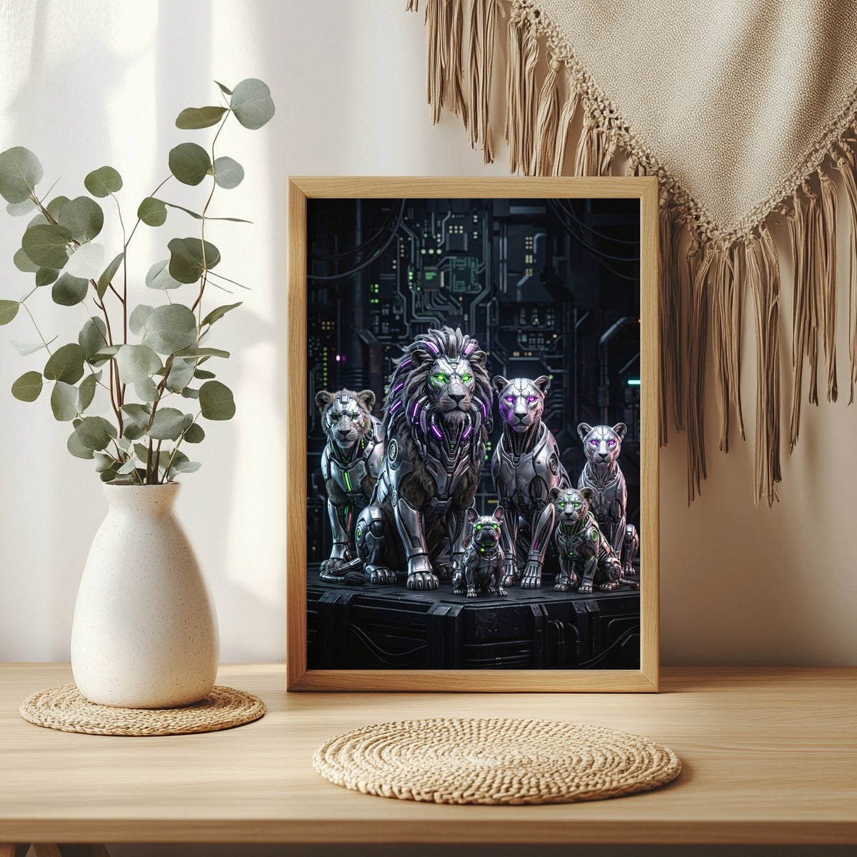 Cyber-Tiere als Gruppe Poster – Raumansicht 3