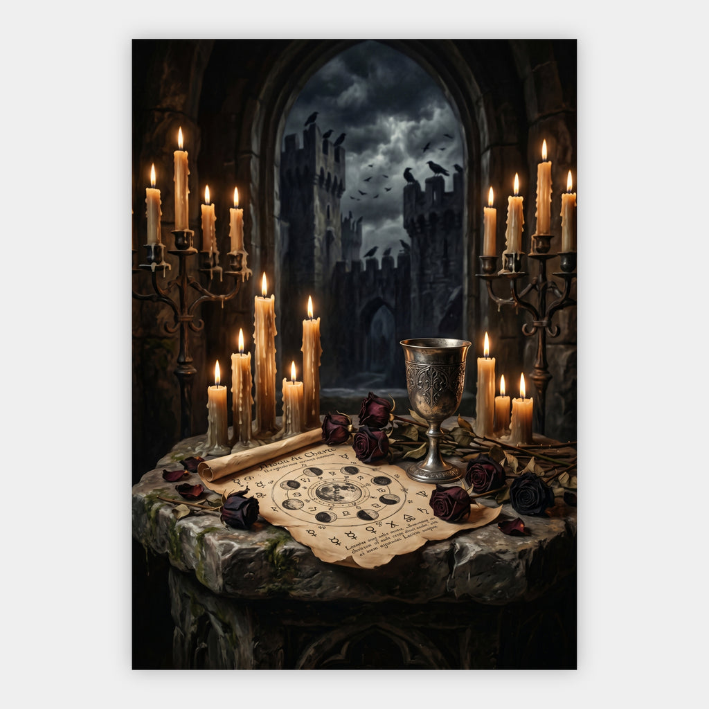 Magischer Tisch im Kerzensaal Poster – Freisteller