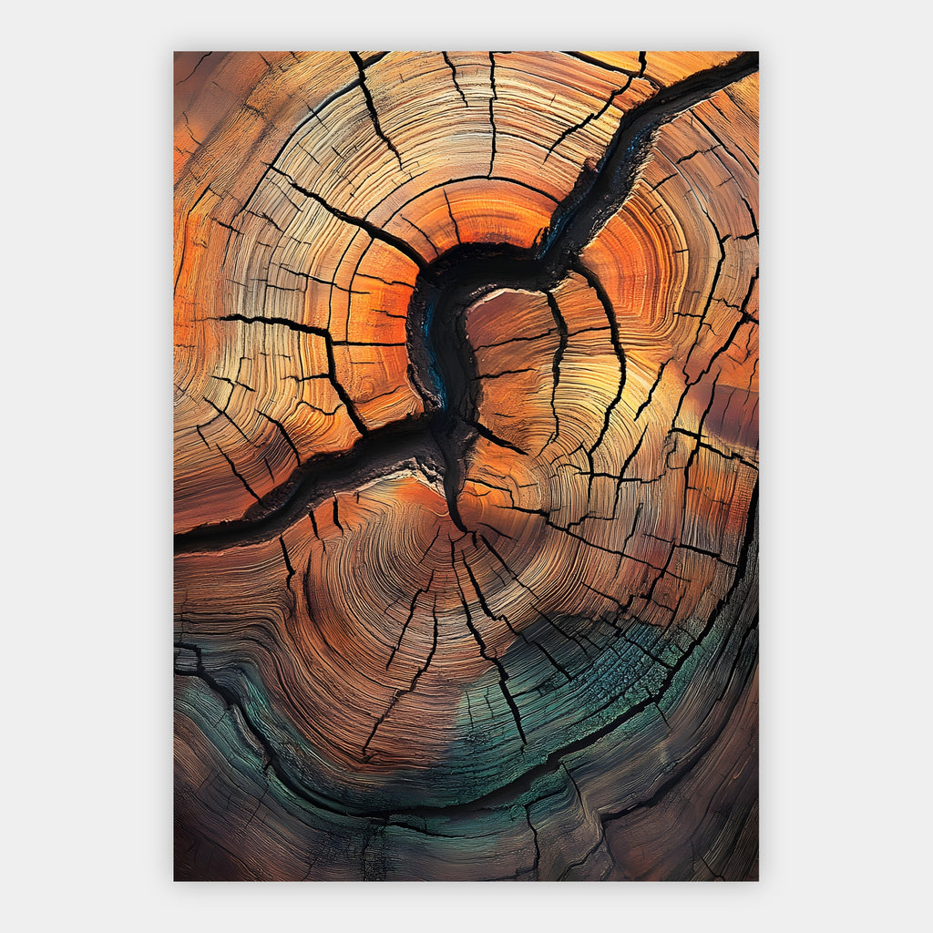 Aufgebrochene Baumringe Poster – Freisteller