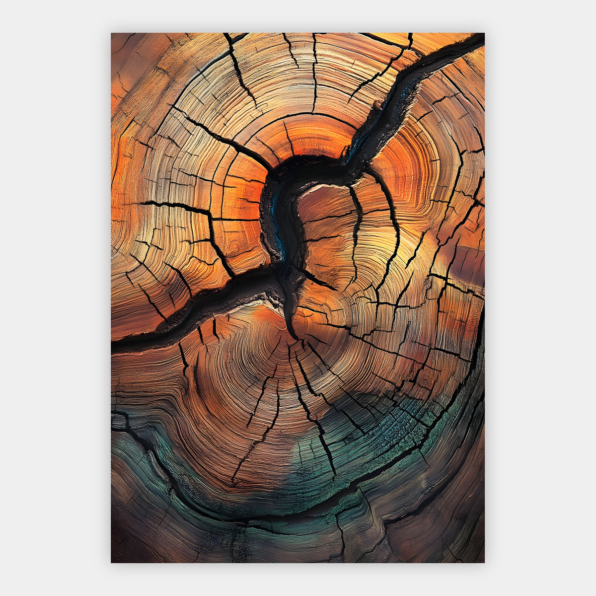 Aufgebrochene Baumringe Poster – Freisteller