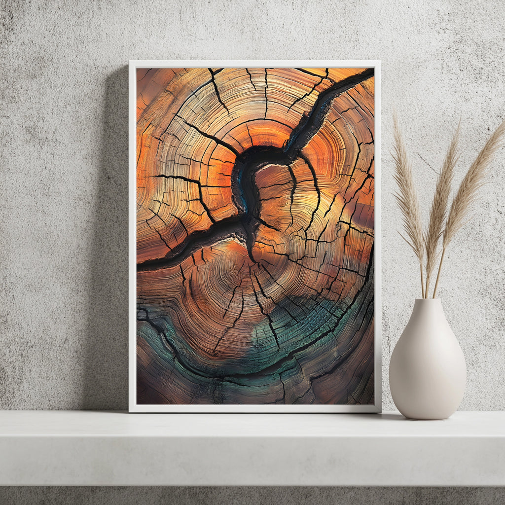 Aufgebrochene Baumringe Poster – Raumansicht 2