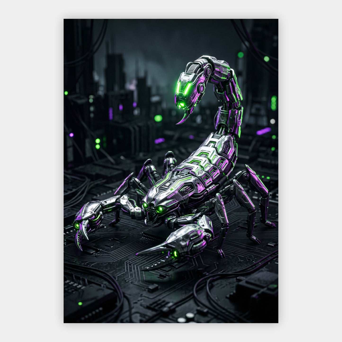 Cyber-Skorpion Poster – Freisteller