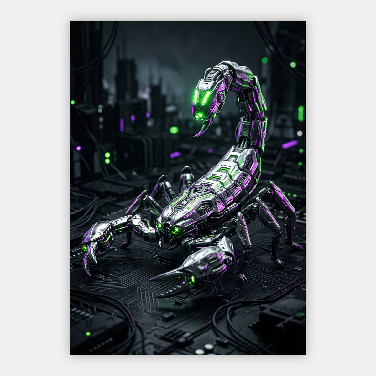 Cyber-Skorpion Poster – Freisteller