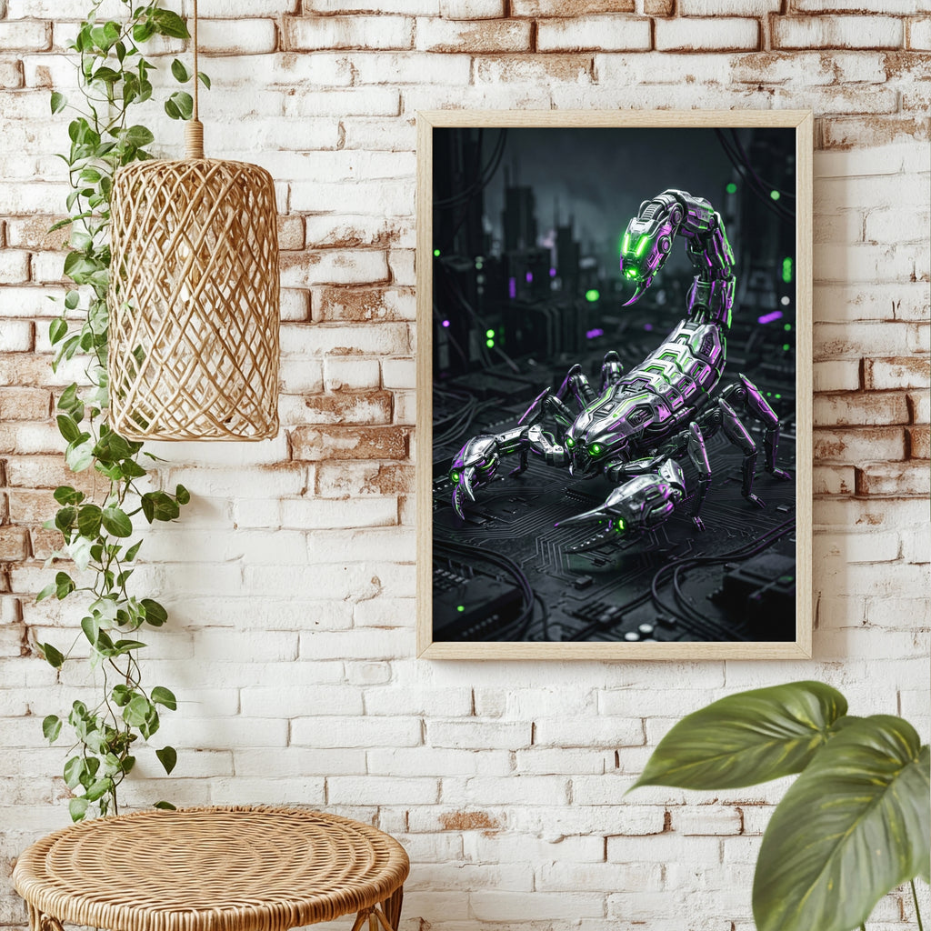 Cyber-Skorpion Poster – Raumansicht 1