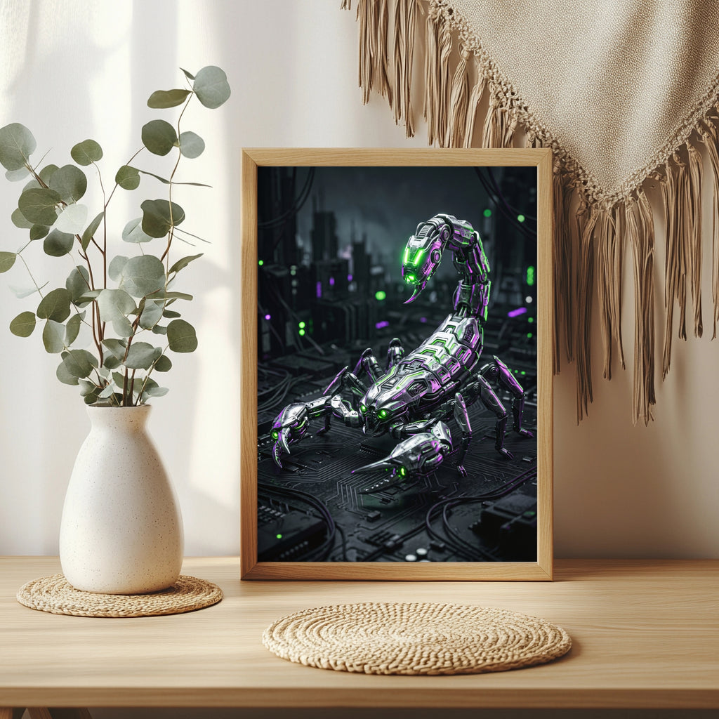 Cyber-Skorpion Poster – Raumansicht 3