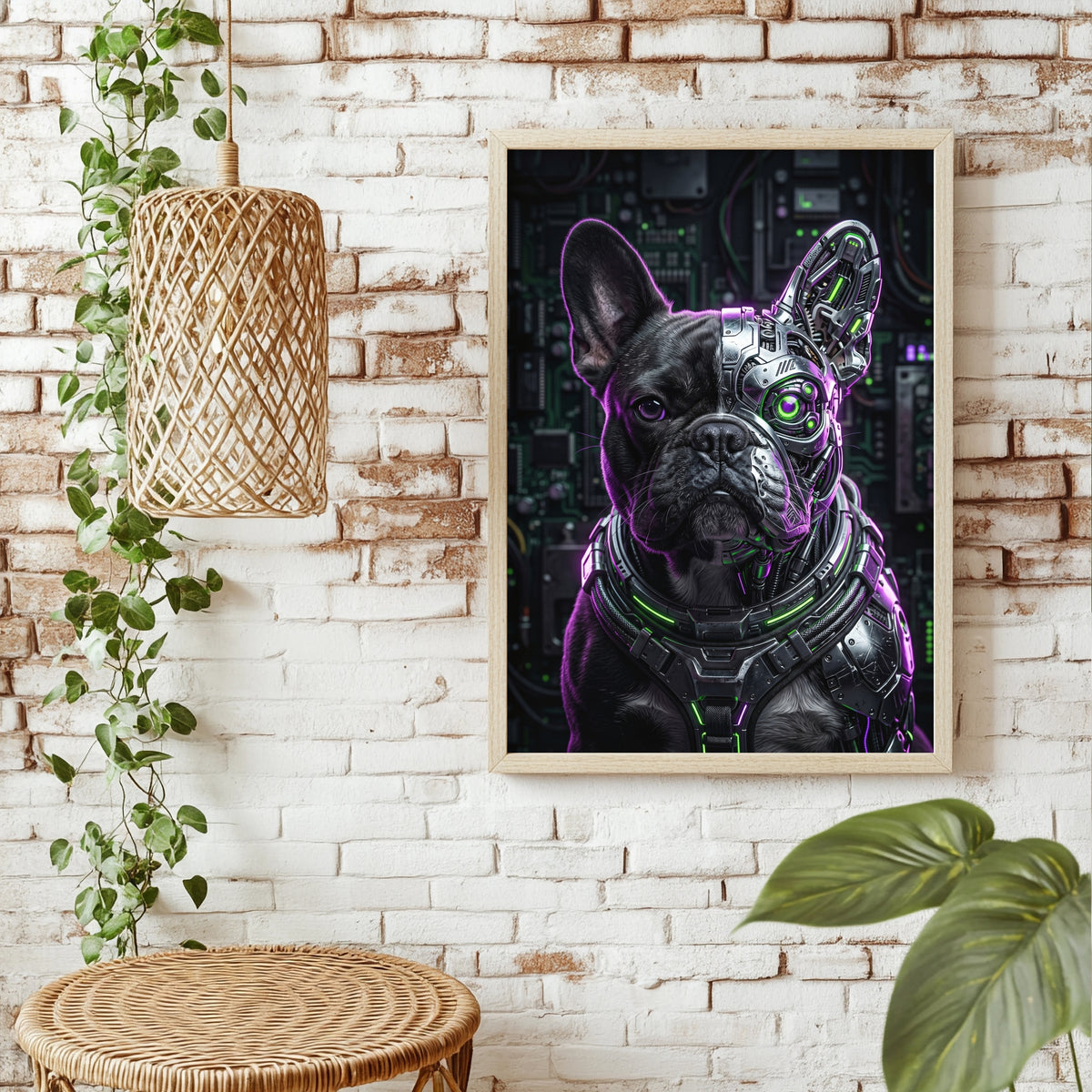 Cyber-Bulldogge Poster – Raumansicht 1