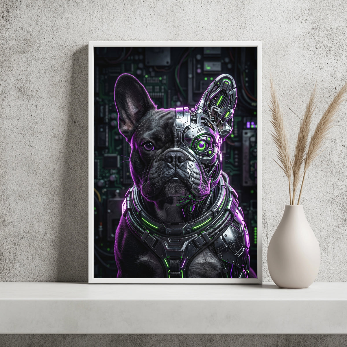 Cyber-Bulldogge Poster – Raumansicht 2