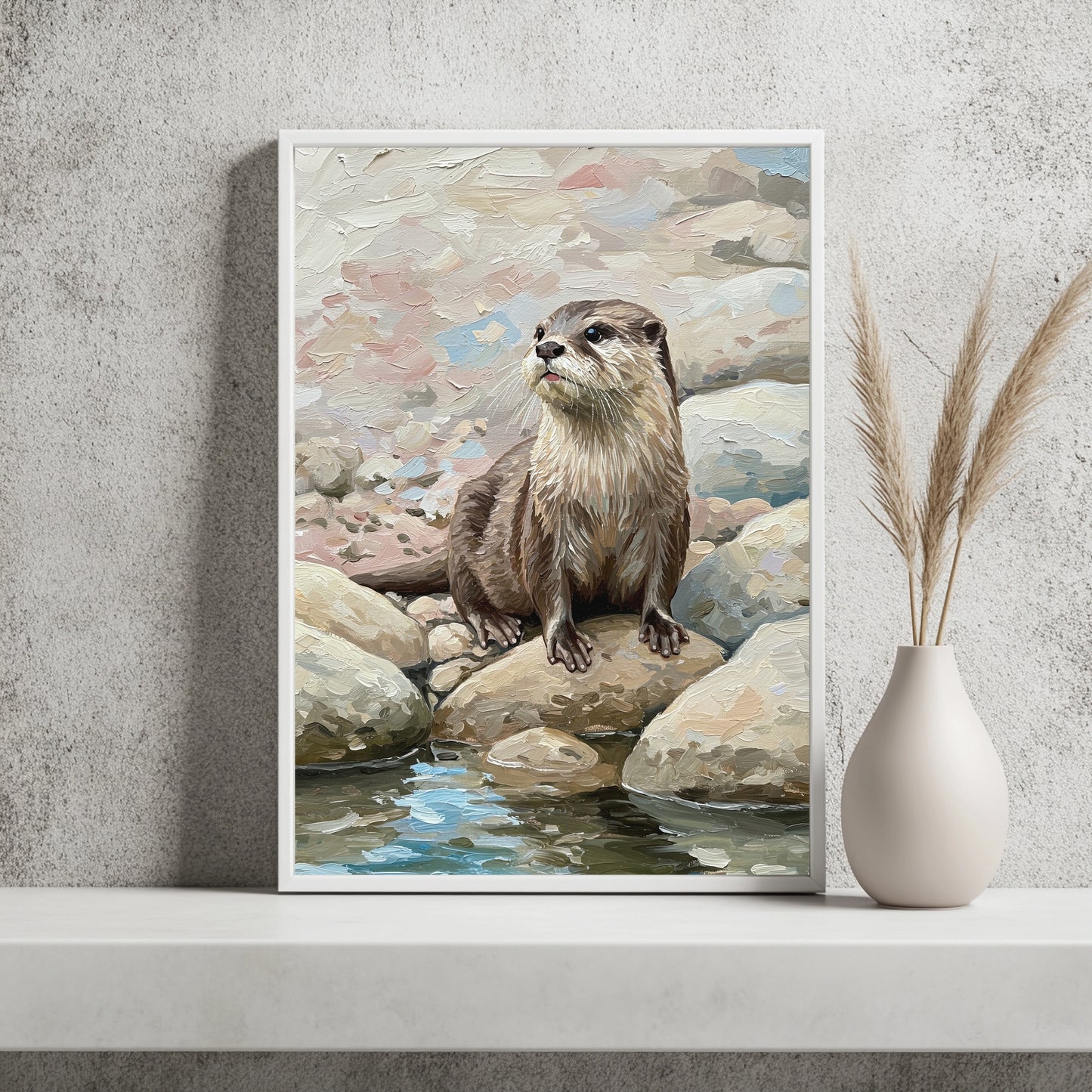 Fischotter am Bach Poster – Raumansicht 2