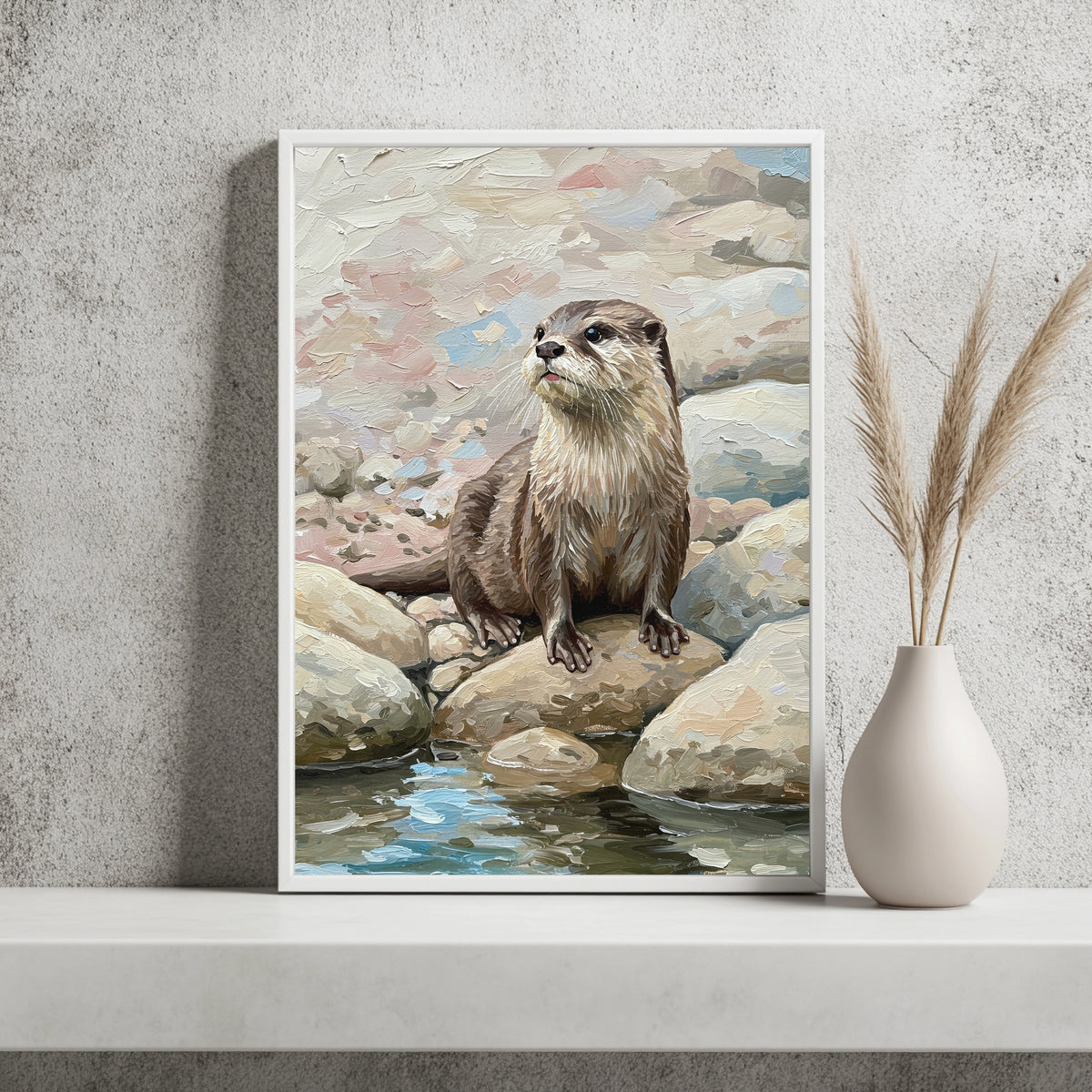 Fischotter am Bach Poster – Raumansicht 2